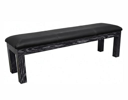 Signature Upholstered Pool Table Storage Bench - Black